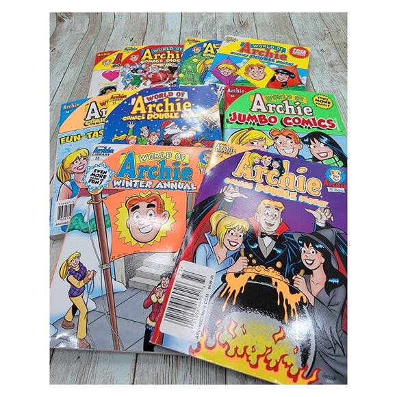 The Archie Library World Of Archie, Double Didest, Jumbo Comics Lot Of 9 Books - Picture 10 of 10
